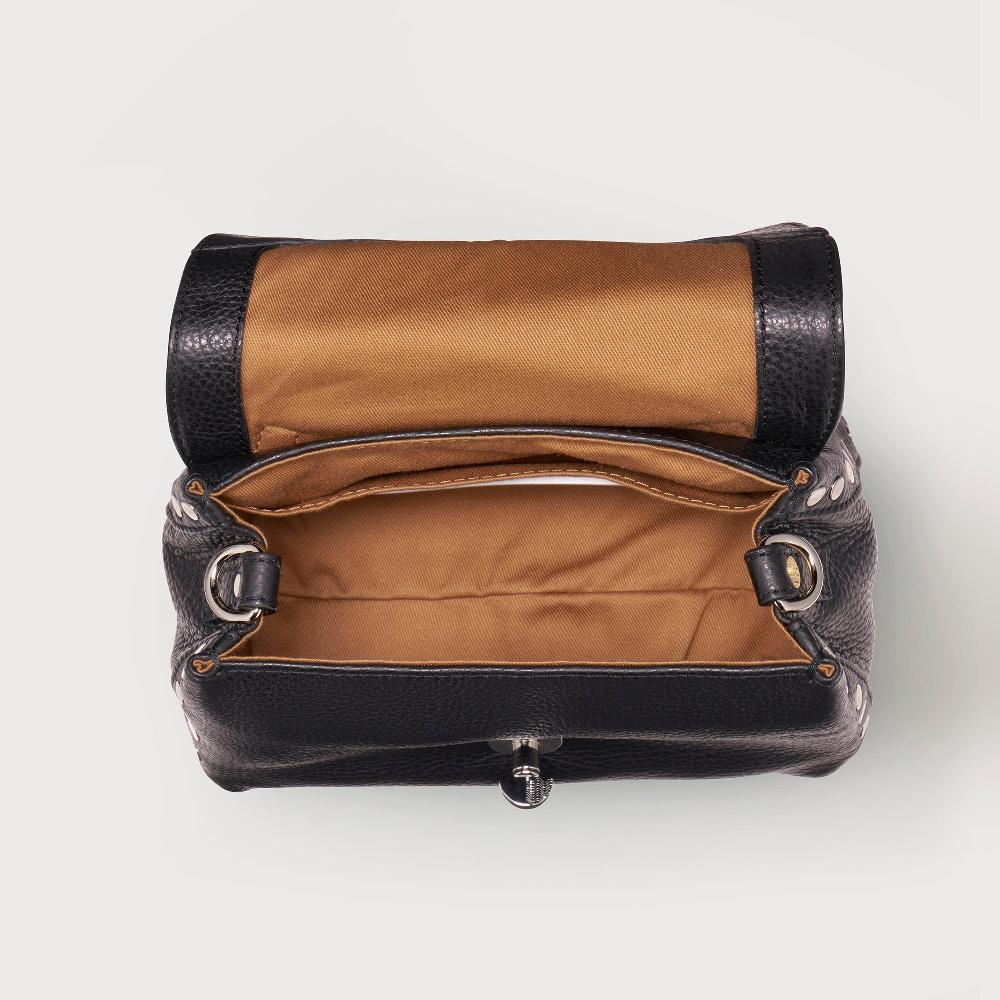 Zanellato BORSA POSTINA® BABY IN PELLE MARTELLATA BLACK NERO | Zanellato Promozione Limitata