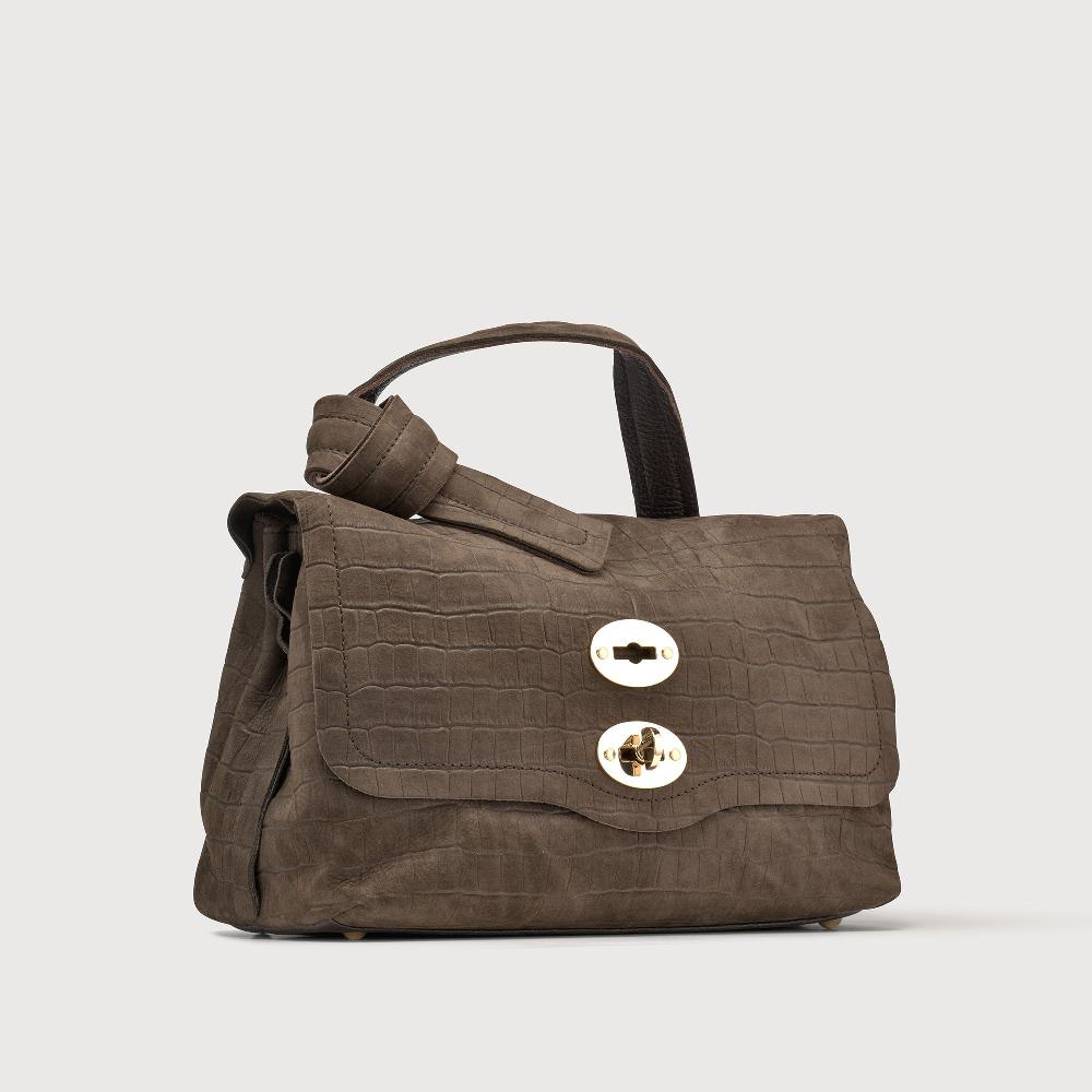 Zanellato BORSA POSTINA® SMALL IN PELLE NABUK BROWN FONDENTE | Zanellato Sottocosto