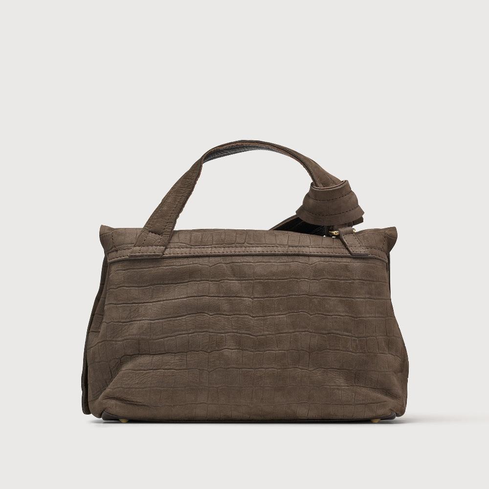 Zanellato BORSA POSTINA® SMALL IN PELLE NABUK BROWN FONDENTE | Zanellato Sottocosto