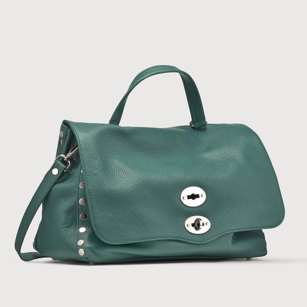 Zanellato BORSA POSTINA® MEDIUM IN PELLE MARTELLATA GREEN ACCA | Zanellato Online