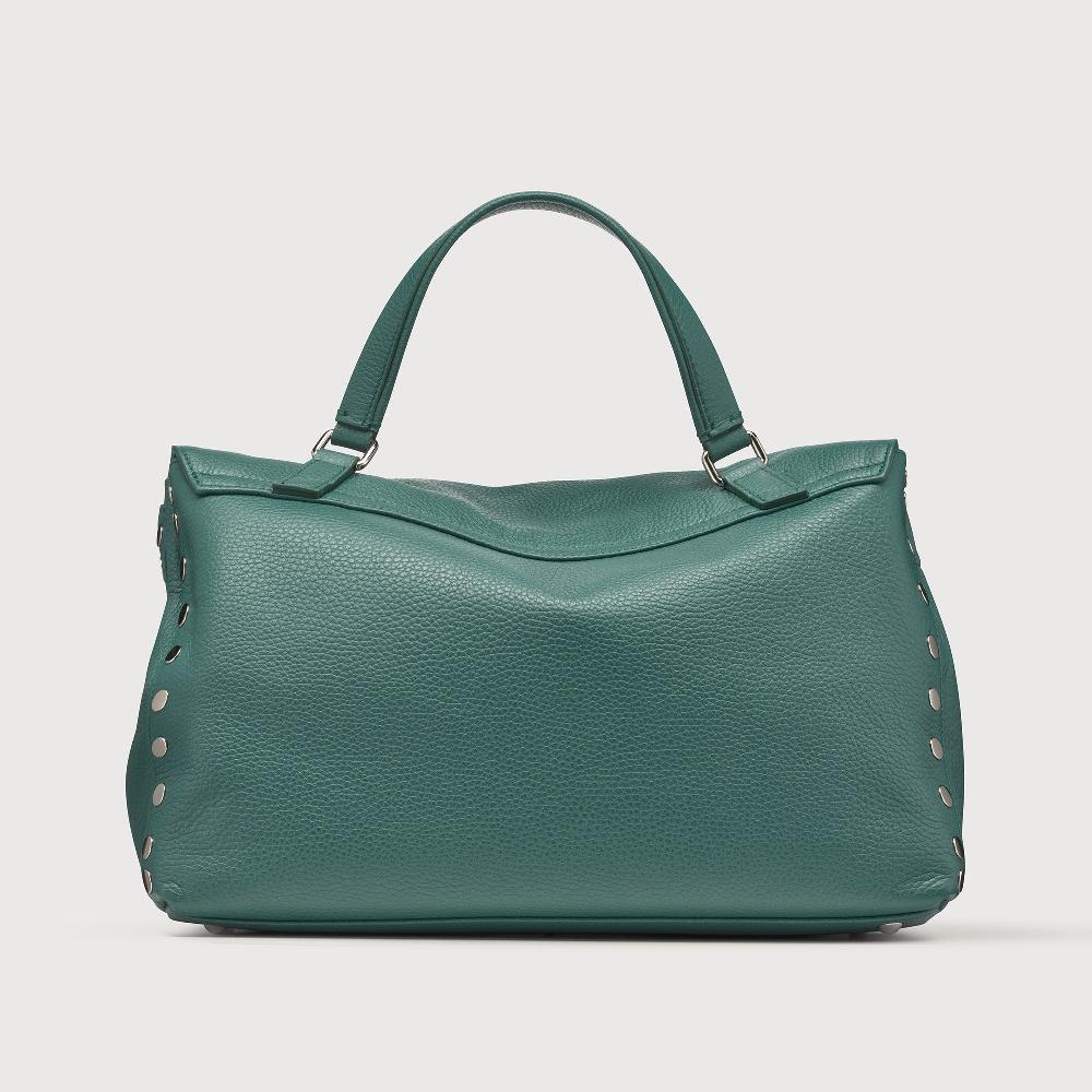 Zanellato BORSA POSTINA® MEDIUM IN PELLE MARTELLATA GREEN ACCA | Zanellato Online