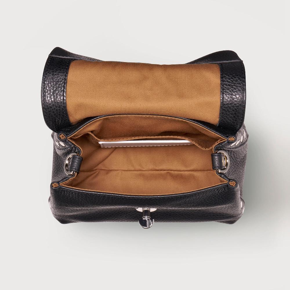 Zanellato BORSA POSTINA® BABY IN PELLE MARTELLATA BLACK NERO | Zanellato Offerte