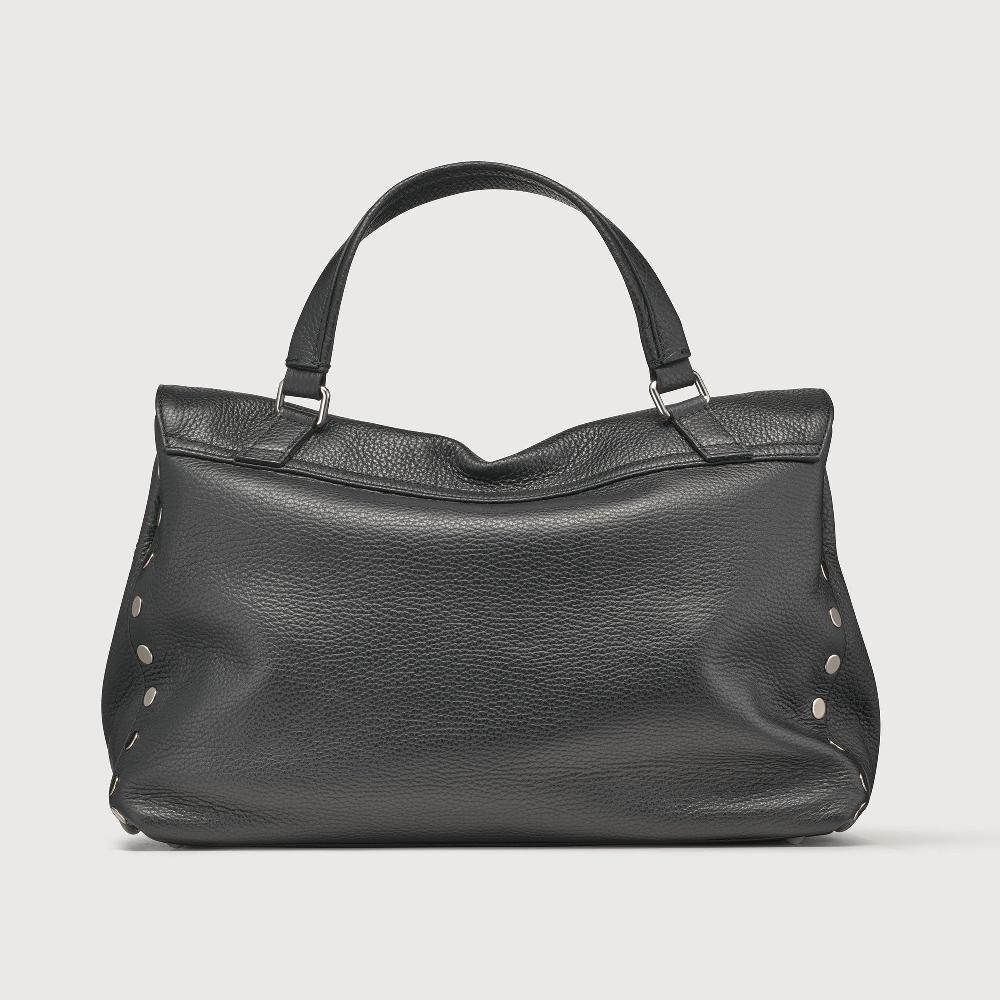 Zanellato BORSA POSTINA® MEDIUM IN PELLE MARTELLATA BLACK NERO | Zanellato Vendita Calda