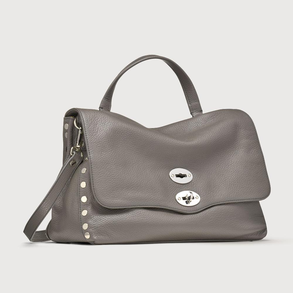Zanellato BORSA POSTINA® MEDIUM IN PELLE MARTELLATA GREY MONTEBIANCO | Zanellato Saldi Di Fabbrica