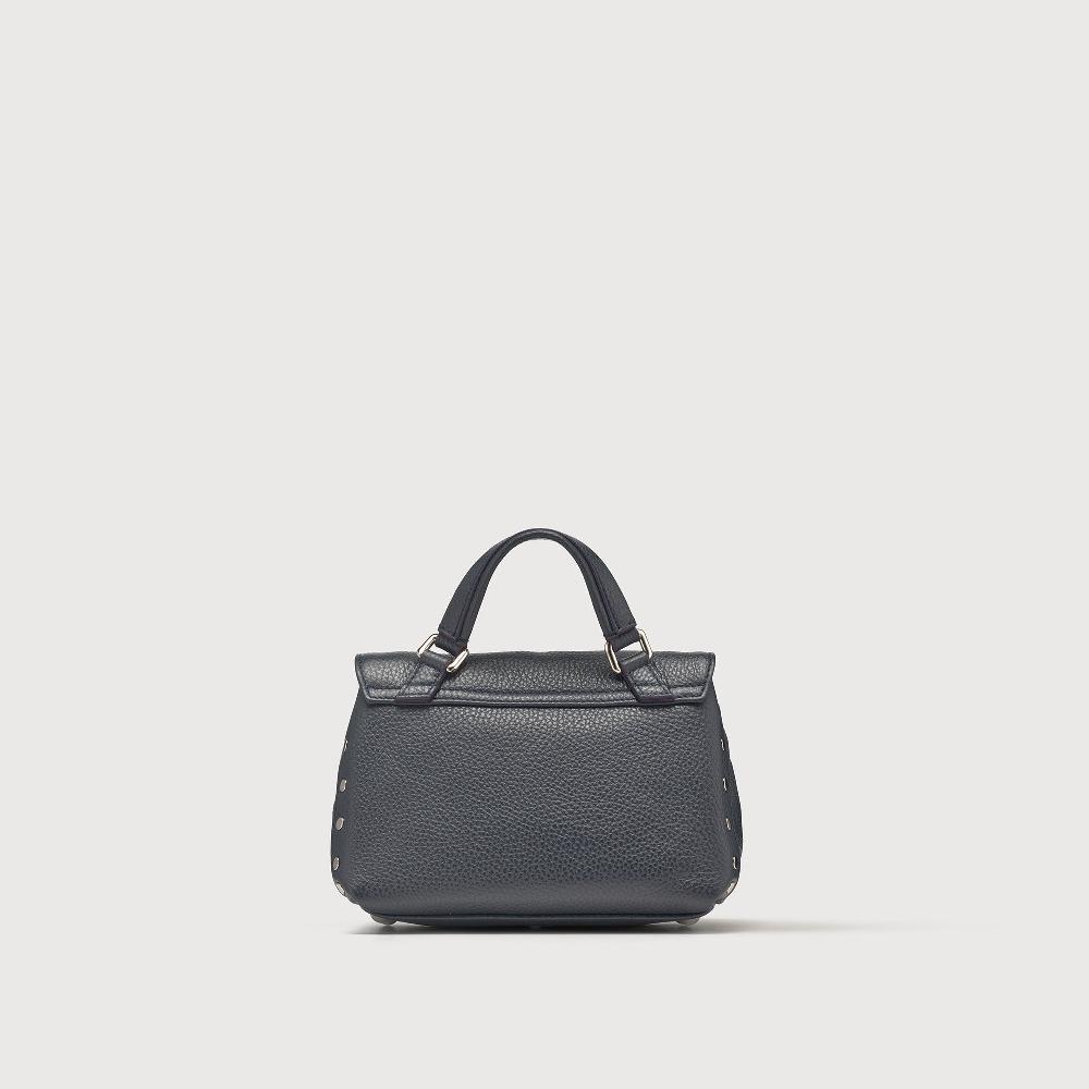 Zanellato BORSA POSTINA® BABY IN PELLE MARTELLATA DARK NAVY | Zanellato Nuova