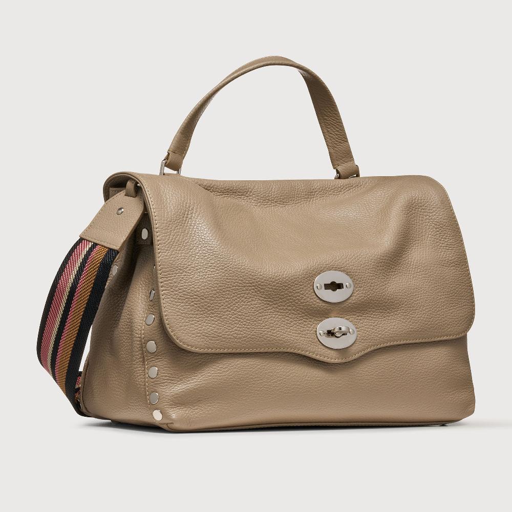 Zanellato BORSA POSTINA® MEDIUM IN PELLE MARTELLATA GREY CRETA | Zanellato Moda