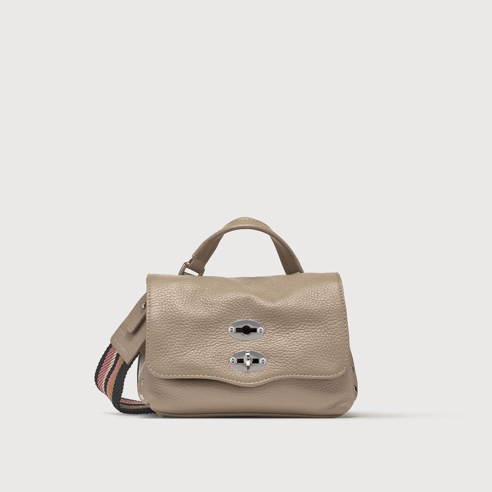 Zanellato BORSA POSTINA® BABY IN PELLE MARTELLATA GREY CRETA | Zanellato 2025