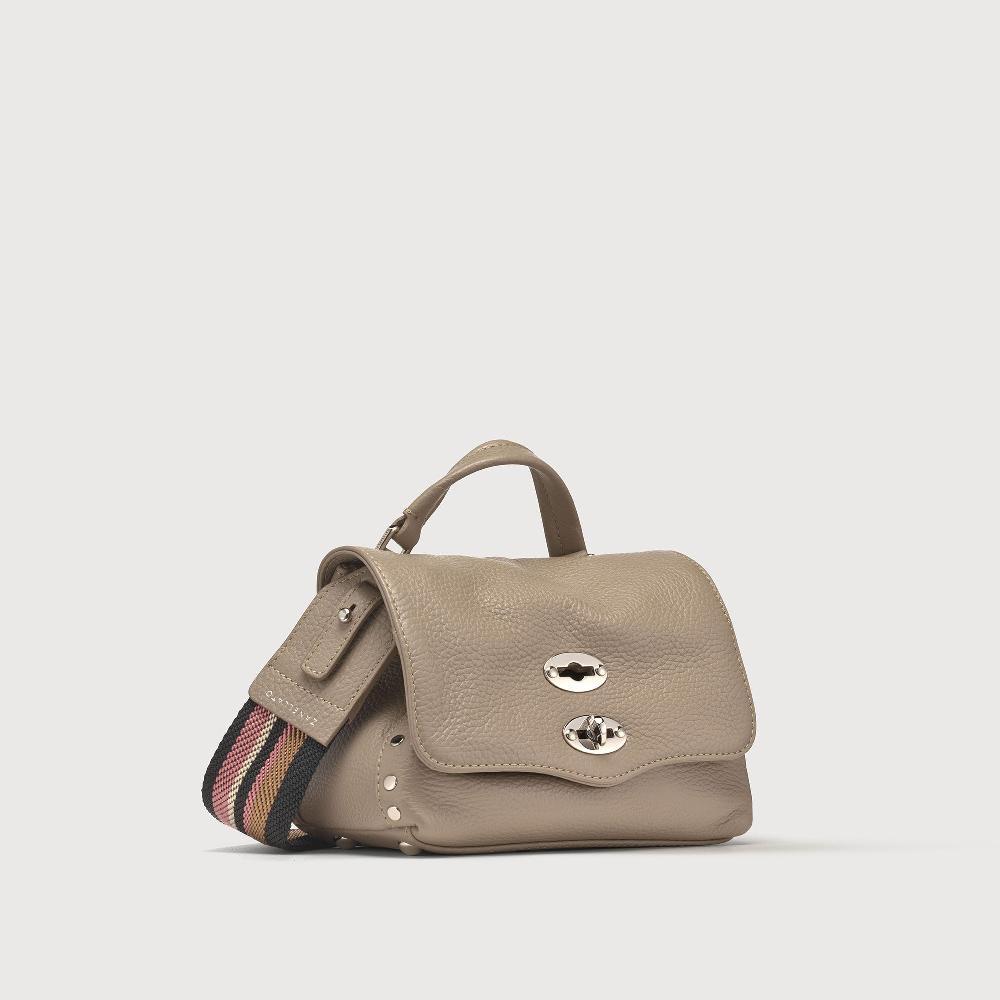 Zanellato BORSA POSTINA® BABY IN PELLE MARTELLATA GREY CRETA | Zanellato 2025