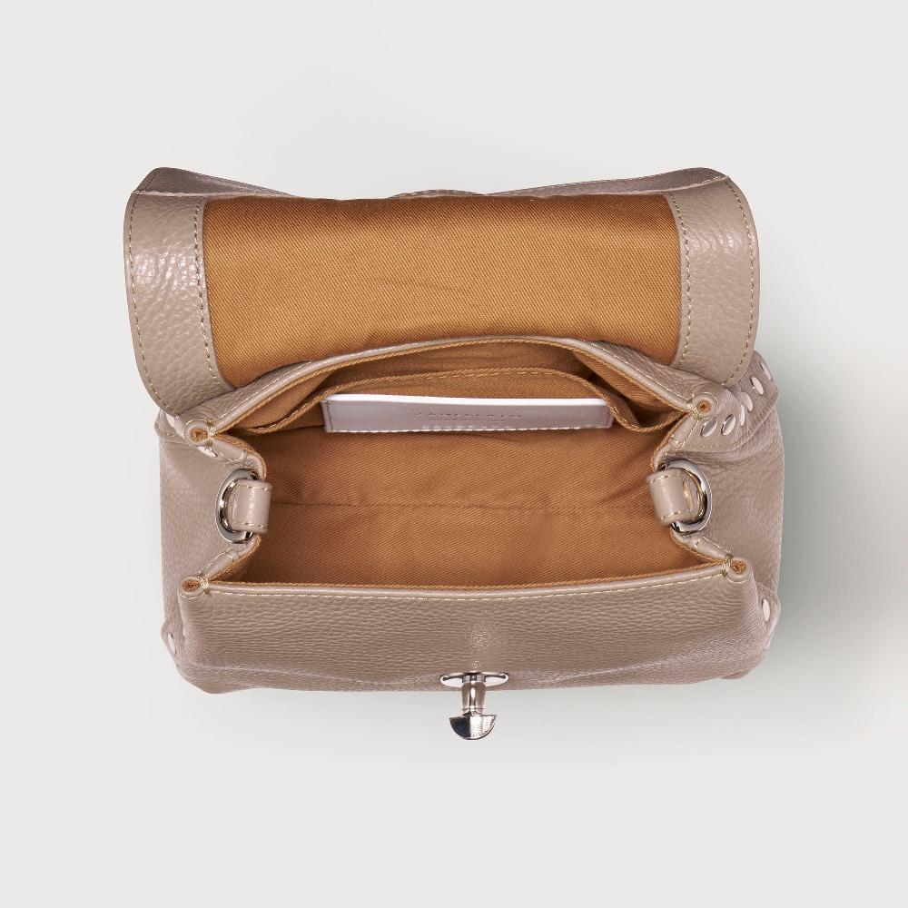 Zanellato BORSA POSTINA® BABY IN PELLE MARTELLATA GREY CRETA | Zanellato 2025