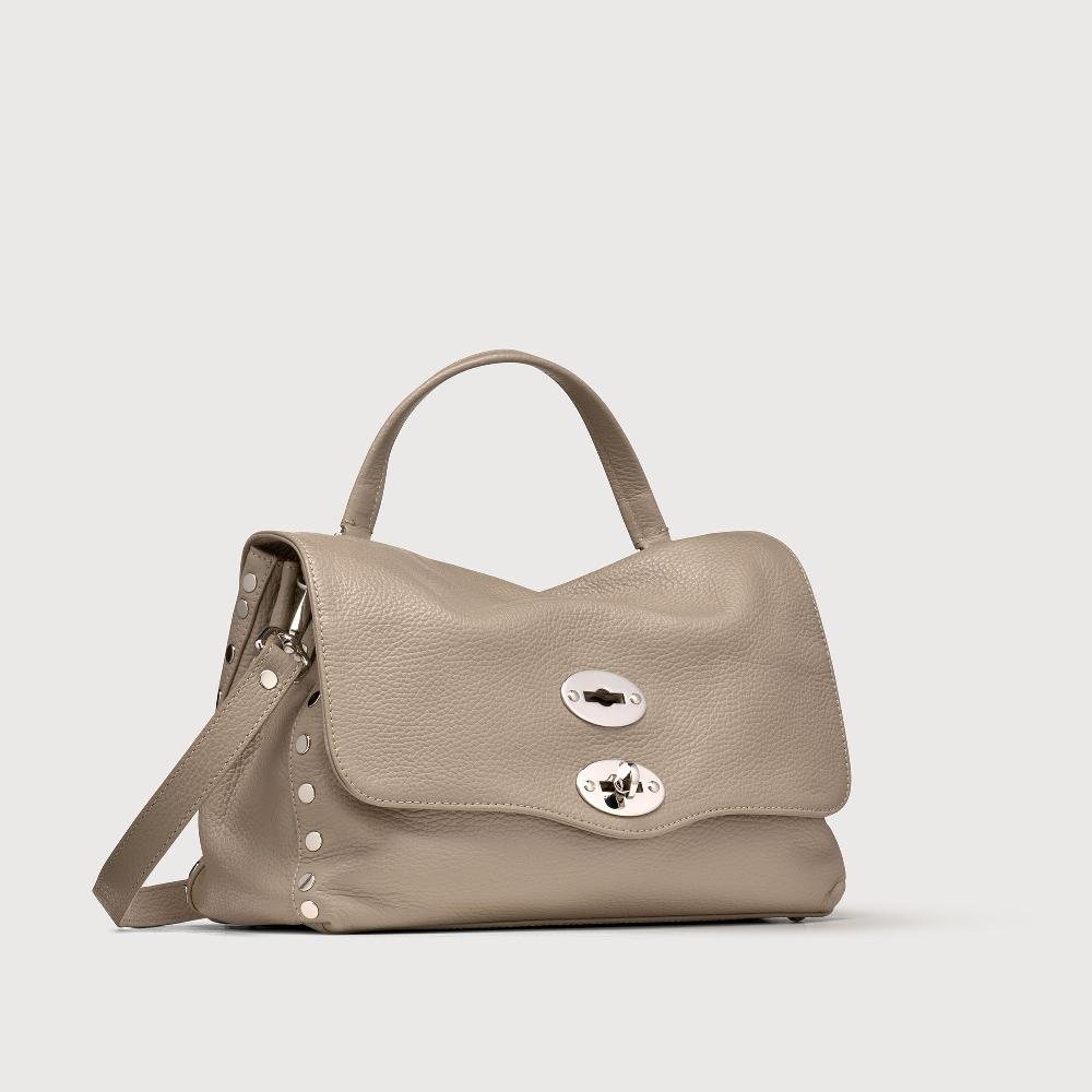 Zanellato BORSA POSTINA® SMALL IN PELLE MARTELLATA GREY CRETA | Zanellato Italy