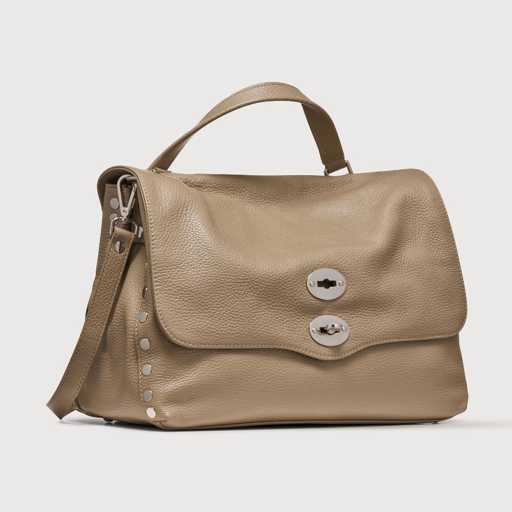 Zanellato BORSA POSTINA® MEDIUM IN PELLE MARTELLATA GREY CRETA | Zanellato Italia