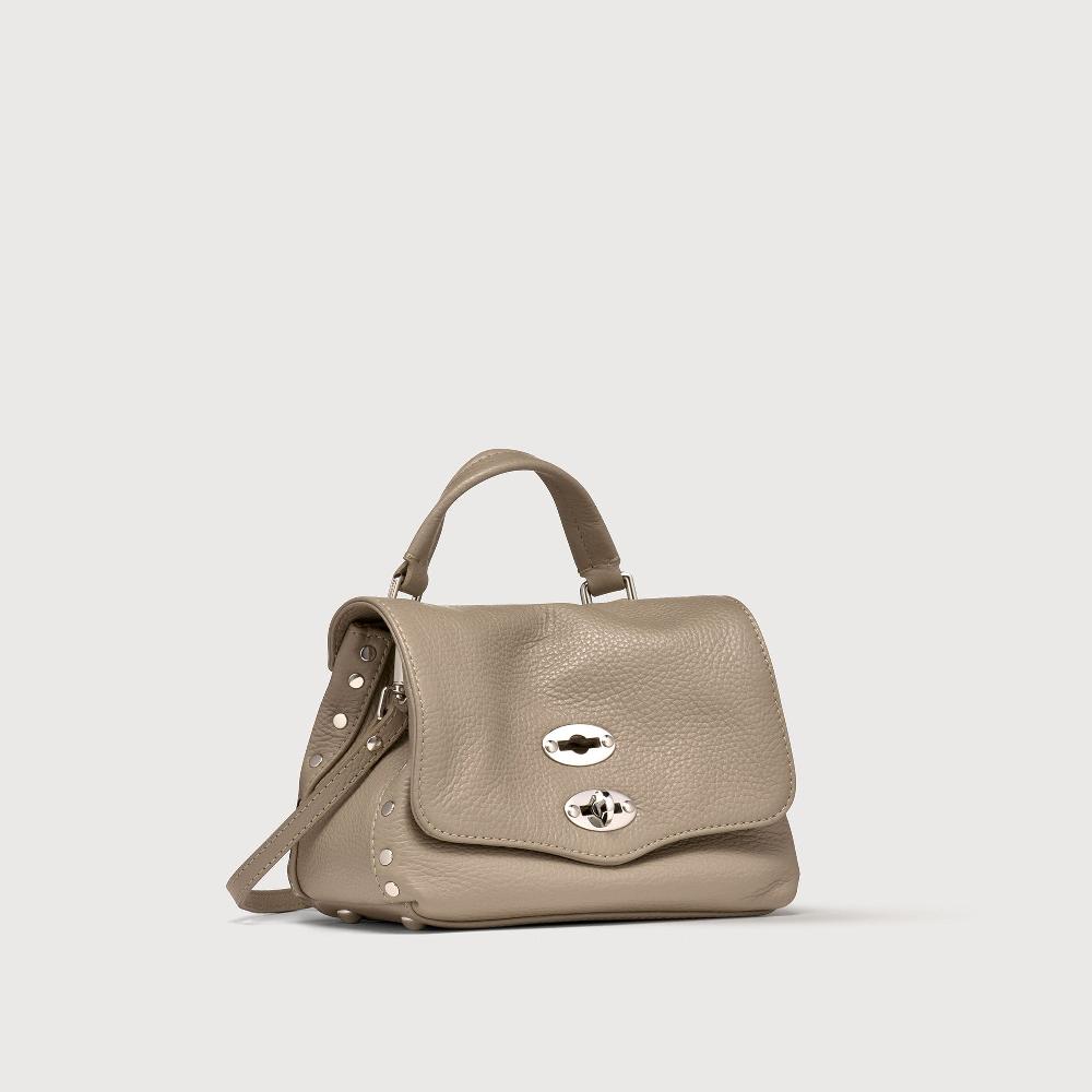 Zanellato BORSA POSTINA® BABY IN PELLE MARTELLATA GREY CRETA | Zanellato 2025