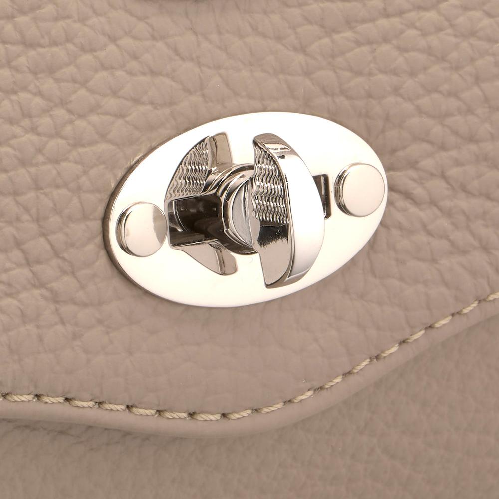 Zanellato BORSA POSTINA® BABY IN PELLE MARTELLATA GREY CRETA | Zanellato 2025