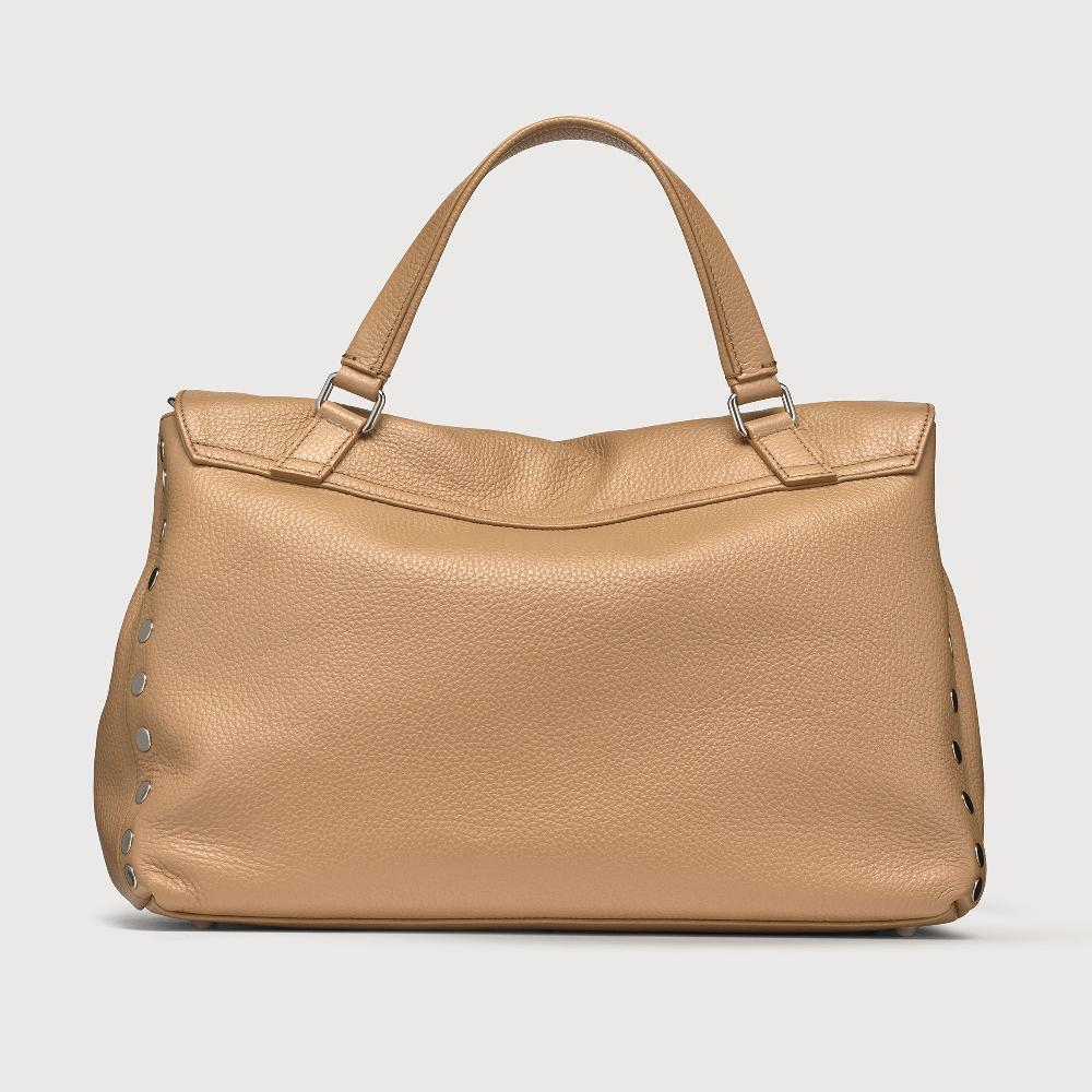 Zanellato BORSA POSTINA® MEDIUM IN PELLE MARTELLATA BROWN CAPPUCCINO | Zanellato In Linea