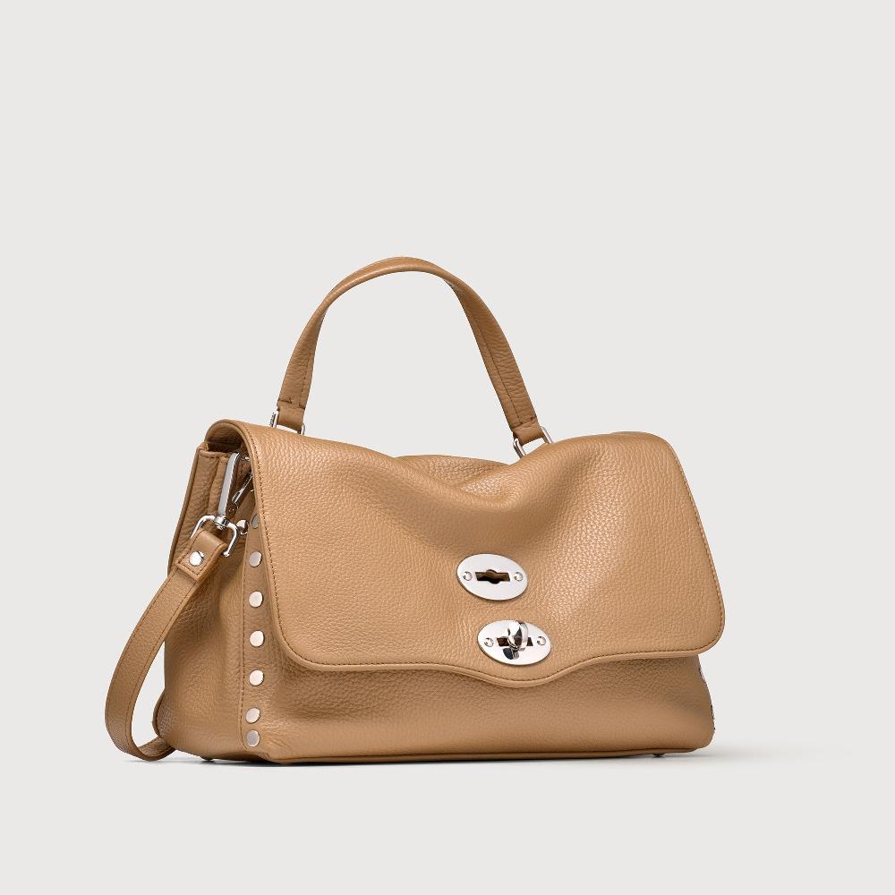 Zanellato BORSA POSTINA® SMALL IN PELLE MARTELLATA BROWN CAPPUCCINO | Zanellato Nuovo