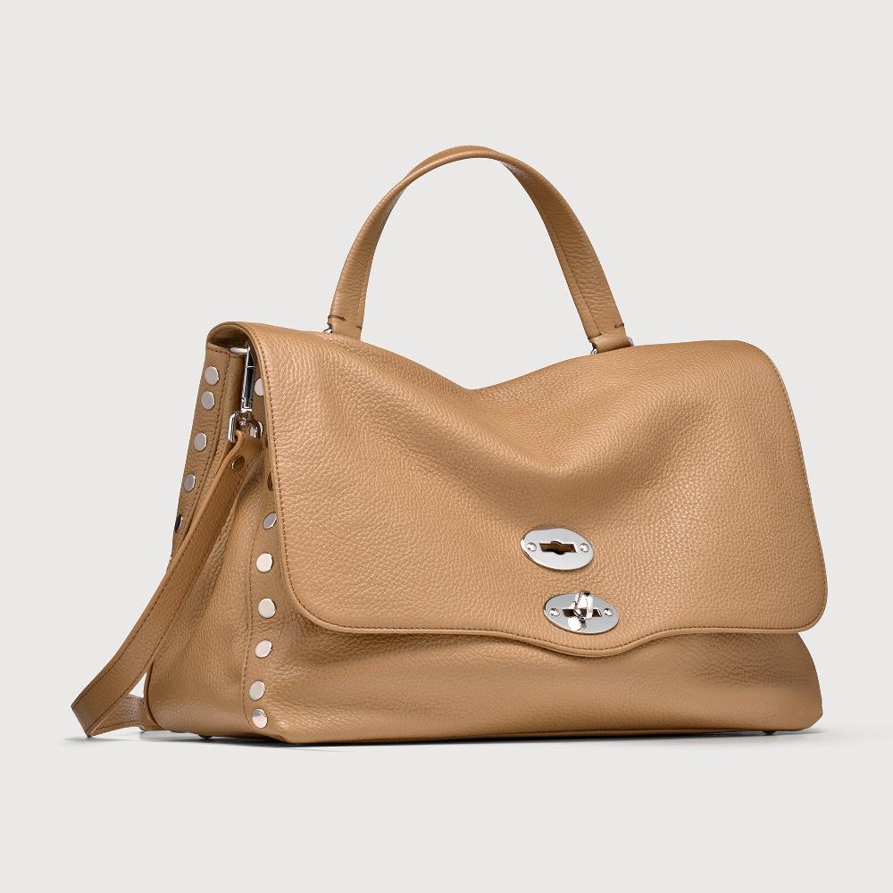 Zanellato BORSA POSTINA® MEDIUM IN PELLE MARTELLATA BROWN CAPPUCCINO | Zanellato Qualità