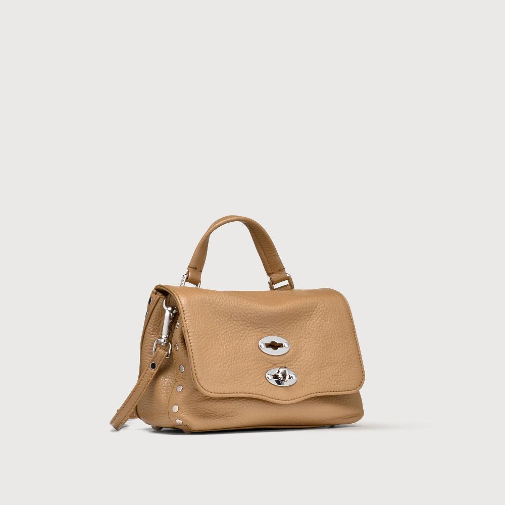 Zanellato BORSA POSTINA® BABY IN PELLE MARTELLATA BROWN CAPPUCCINO | Zanellato Vendita