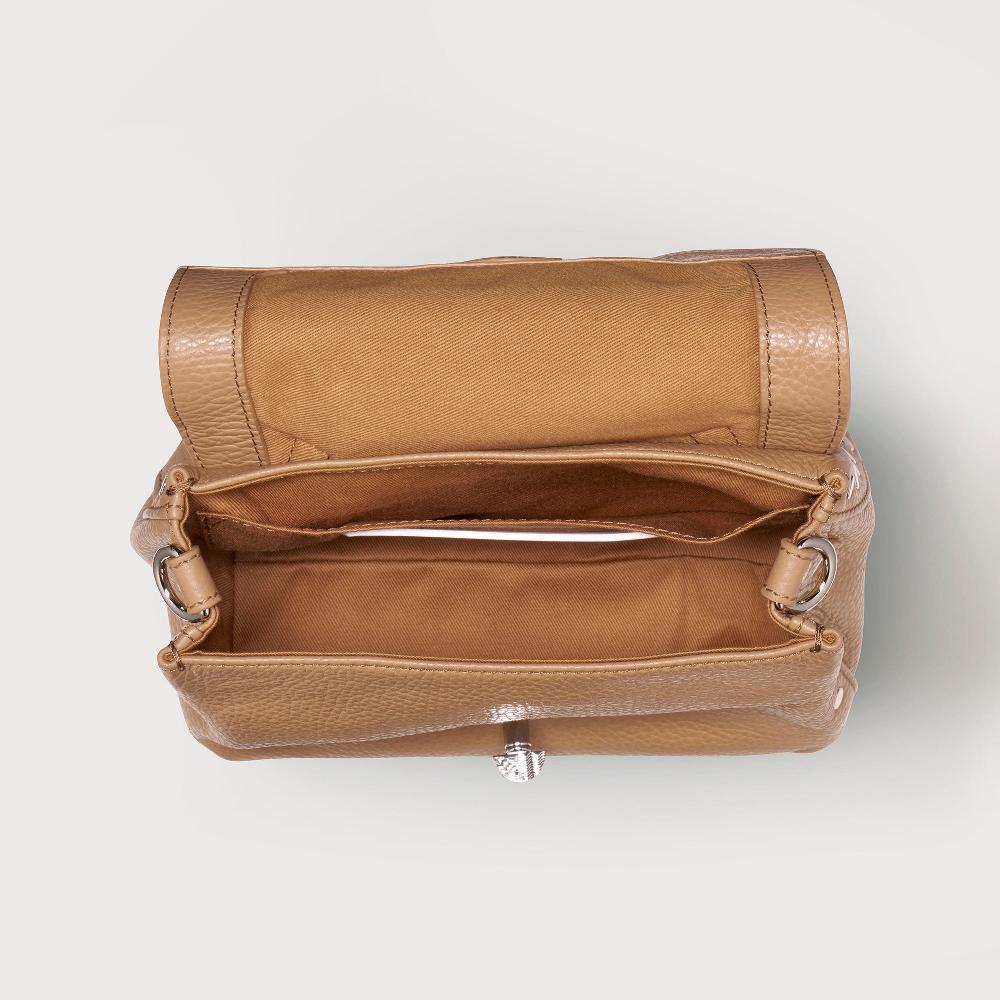 Zanellato BORSA POSTINA® BABY IN PELLE MARTELLATA BROWN CAPPUCCINO | Zanellato Vendita