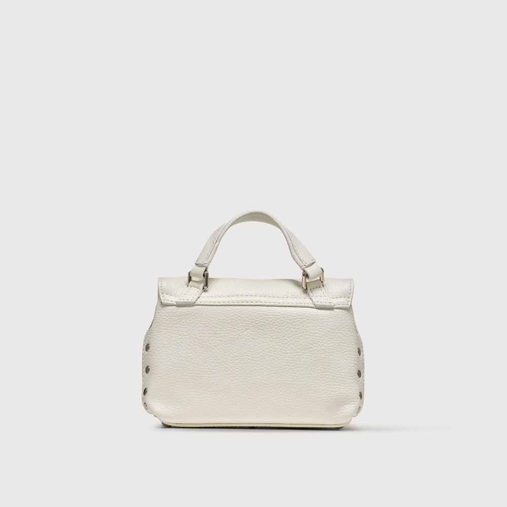 Zanellato BORSA POSTINA® BABY IN PELLE MARTELLATA BIANCO LATTE | Zanellato Spedizione Gratuita