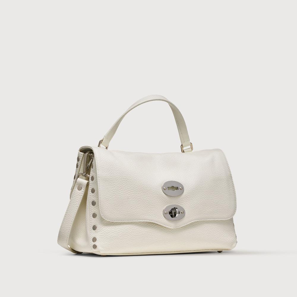 Zanellato BORSA POSTINA® SMALL IN PELLE MARTELLATA BIANCO LATTE | Zanellato Pezzi Unici