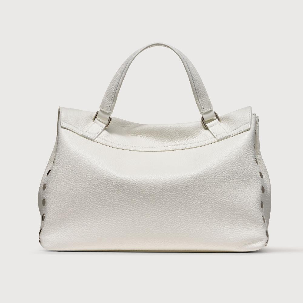 Zanellato BORSA POSTINA® MEDIUM IN PELLE MARTELLATA BIANCO LATTE | Zanellato Soddisfazione Garantita