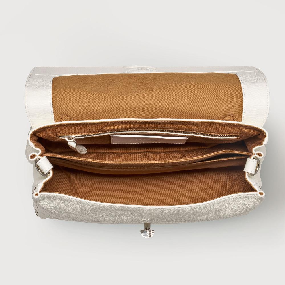 Zanellato BORSA POSTINA® SMALL IN PELLE MARTELLATA BIANCO LATTE | Zanellato Negozi Online