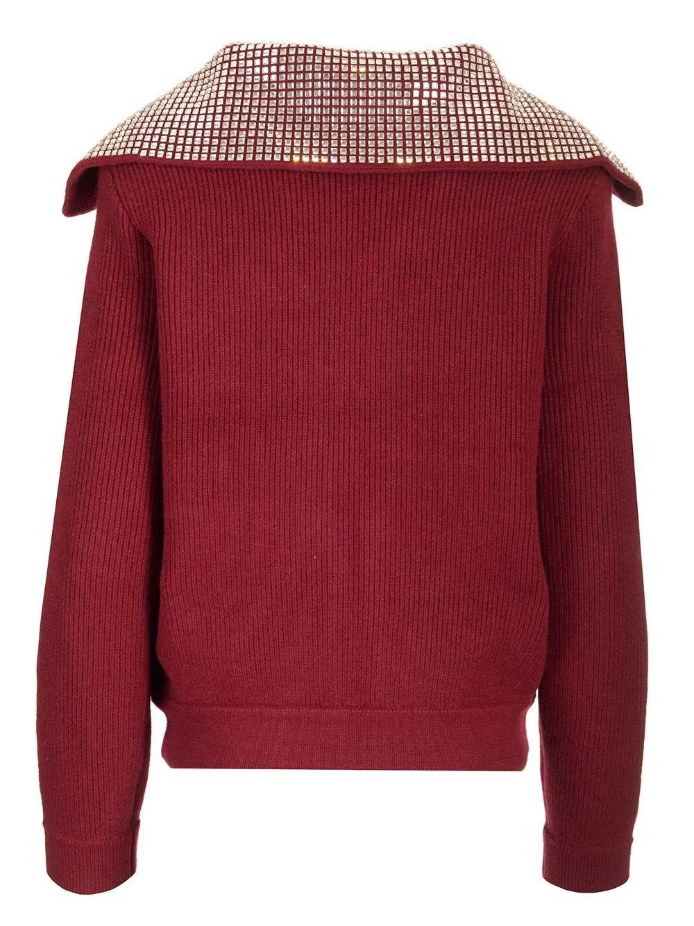 Al Duca D'Aosta Self-portrait Cardigan con collo oversize In Vendita