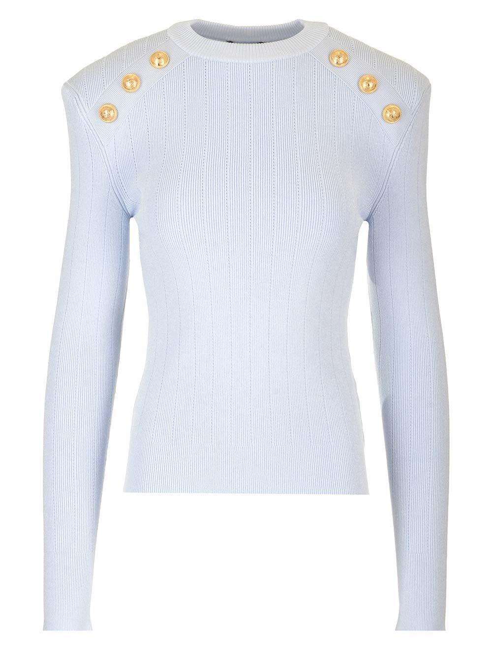 Al Duca D'Aosta Balmain BUTTON-TRIMMED TURTLENECK SWEATER 2025