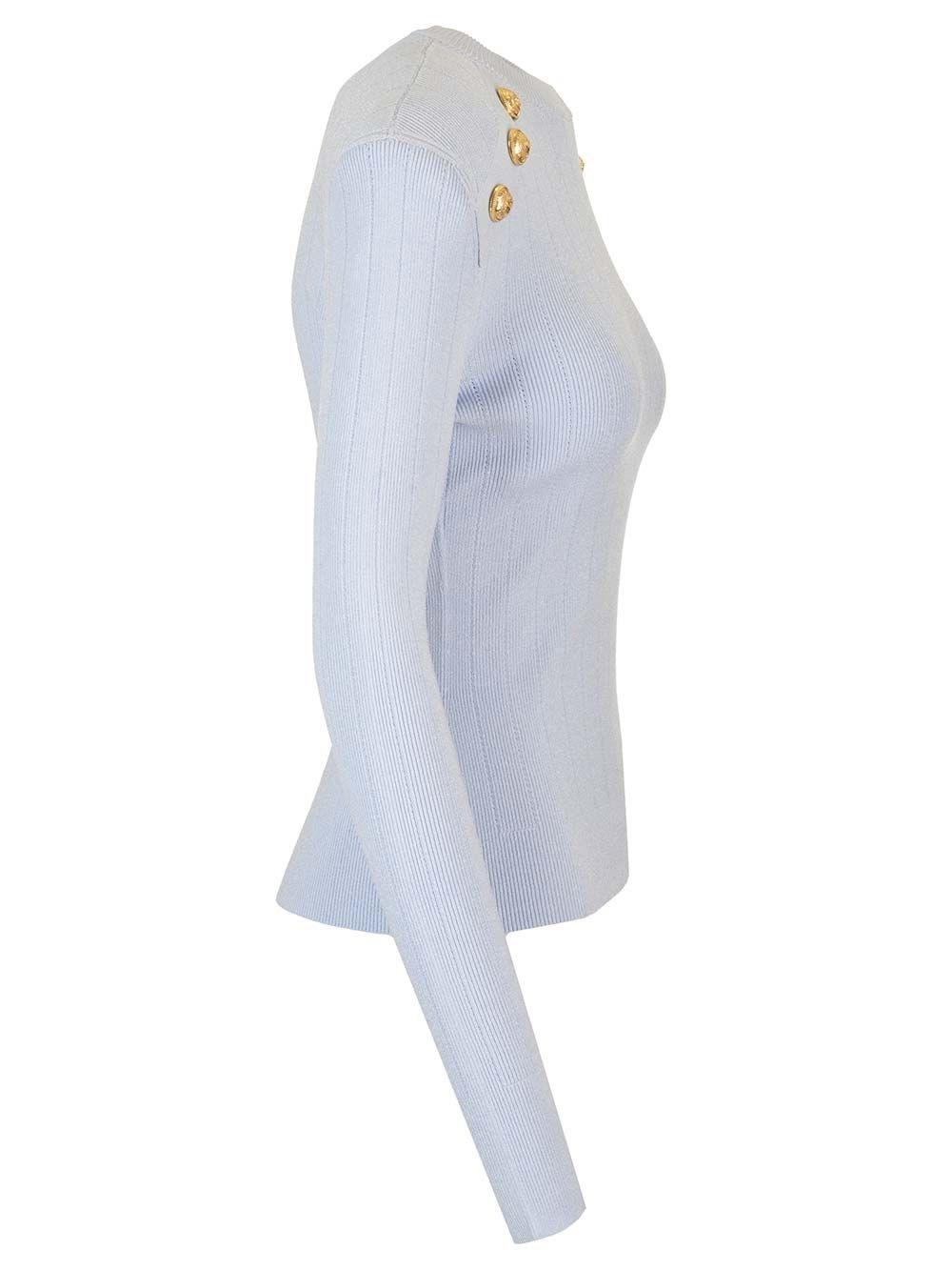Al Duca D'Aosta Balmain BUTTON-TRIMMED TURTLENECK SWEATER 2025