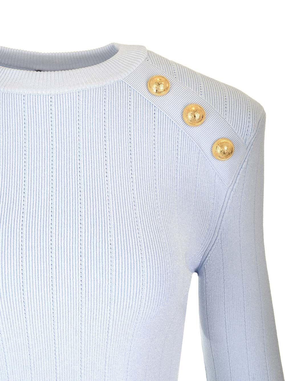 Al Duca D'Aosta Balmain BUTTON-TRIMMED TURTLENECK SWEATER 2025