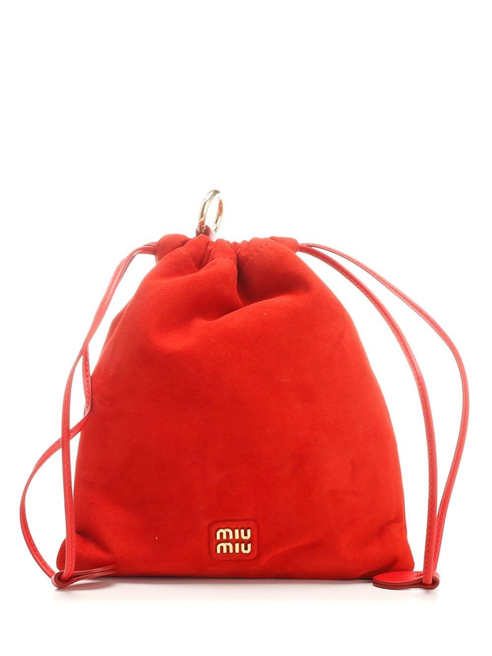 Al Duca D'Aosta Miu Miu Pouch in pelle scamosciata Saldi
