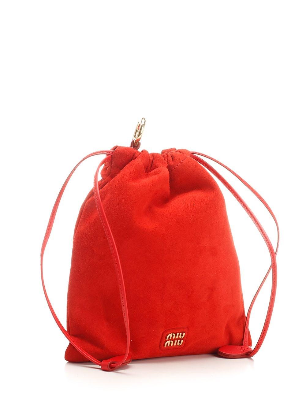 Al Duca D'Aosta Miu Miu Pouch in pelle scamosciata Saldi