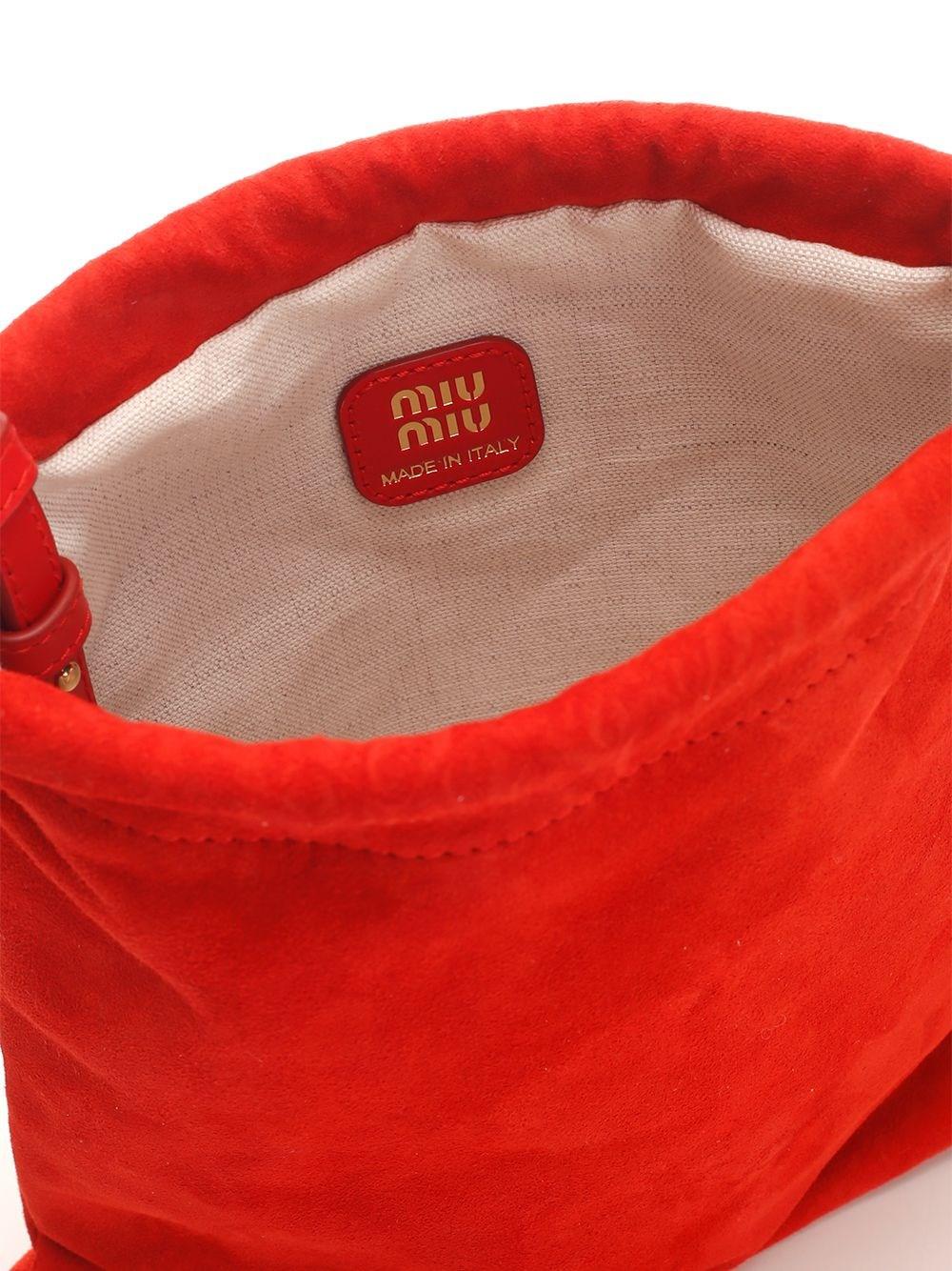 Al Duca D'Aosta Miu Miu Pouch in pelle scamosciata Saldi