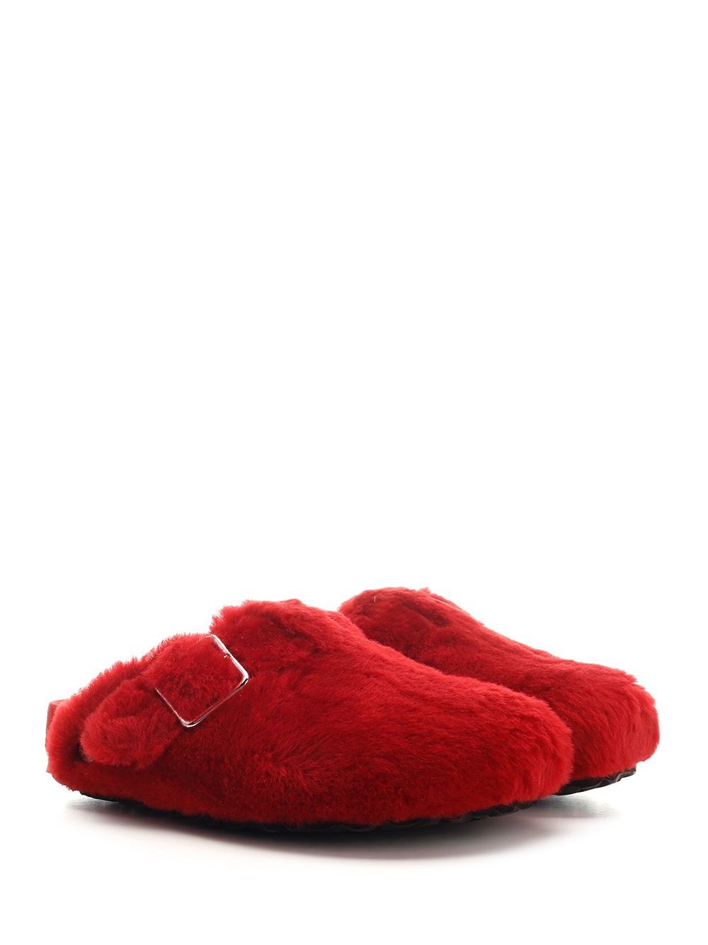 Al Duca D'Aosta Birkenstock 1774 Sabot "Boston" in shearling rosso Hotsell