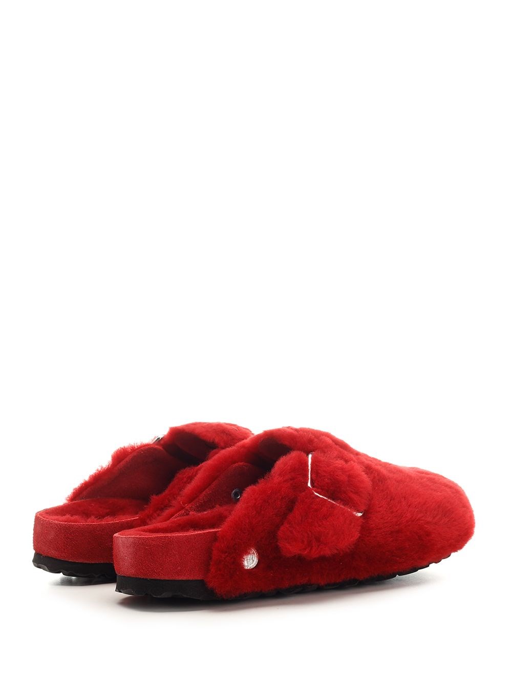 Al Duca D'Aosta Birkenstock 1774 Sabot "Boston" in shearling rosso Hotsell