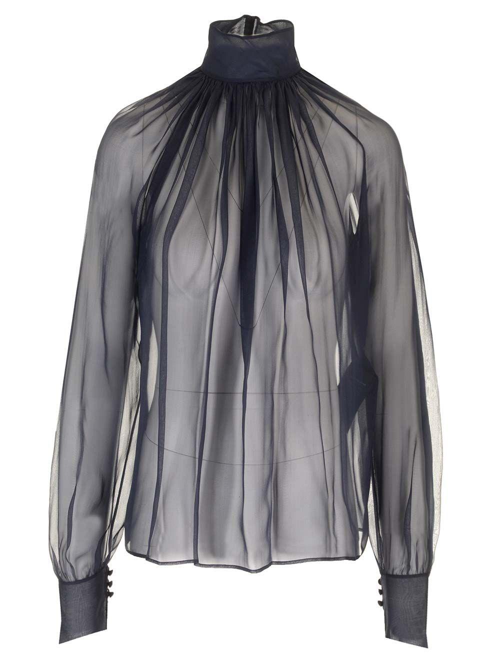 Al Duca D'Aosta Saint Laurent Blusa trasparente In Linea