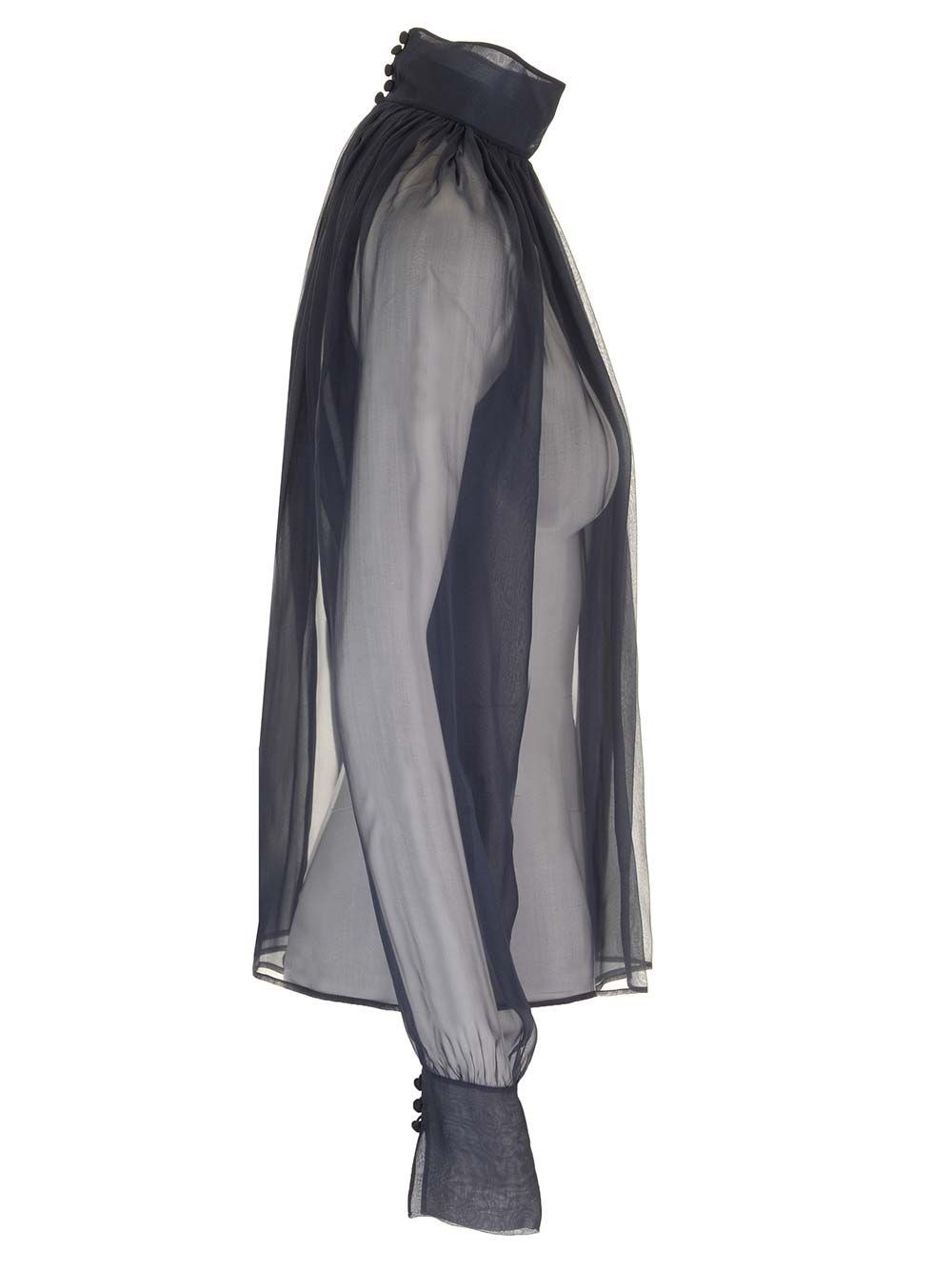 Al Duca D'Aosta Saint Laurent Blusa trasparente In Linea