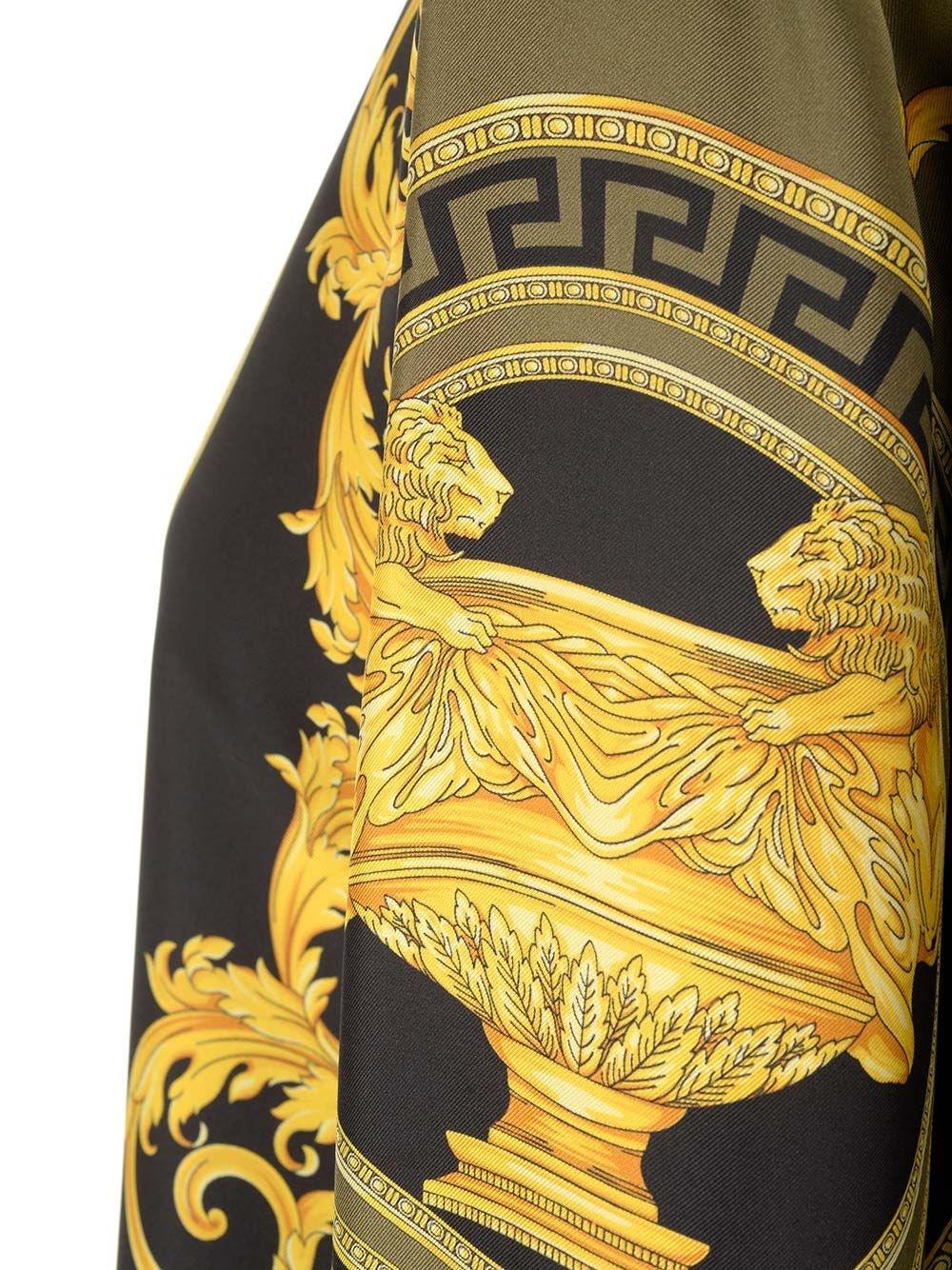 Al Duca D'Aosta Versace Camicia in twill di seta "Barocco" Prezzo Ridotto