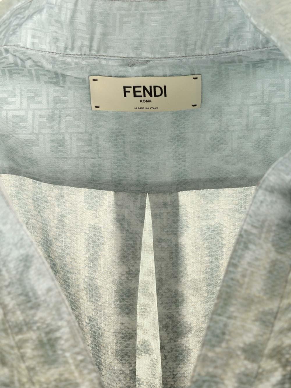 Al Duca D'Aosta Fendi Blusa in seta animalier Vendita Economica
