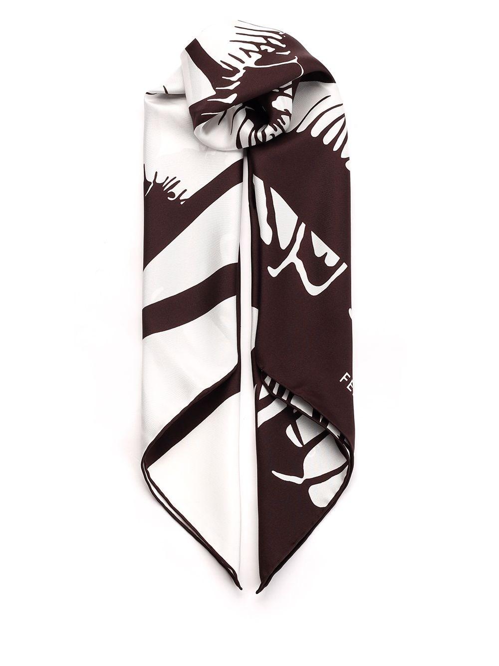 Al Duca D'Aosta Ferragamo Foulard "Venus" marrone In Saldo
