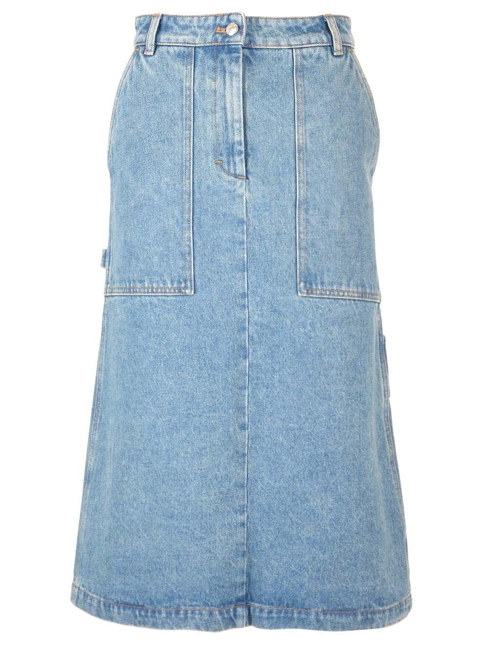 Al Duca D'Aosta Maison Kitsuné Gonna midi in denim Italia