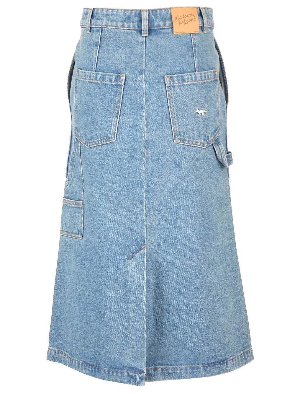 Al Duca D'Aosta Maison Kitsuné Gonna midi in denim Italia