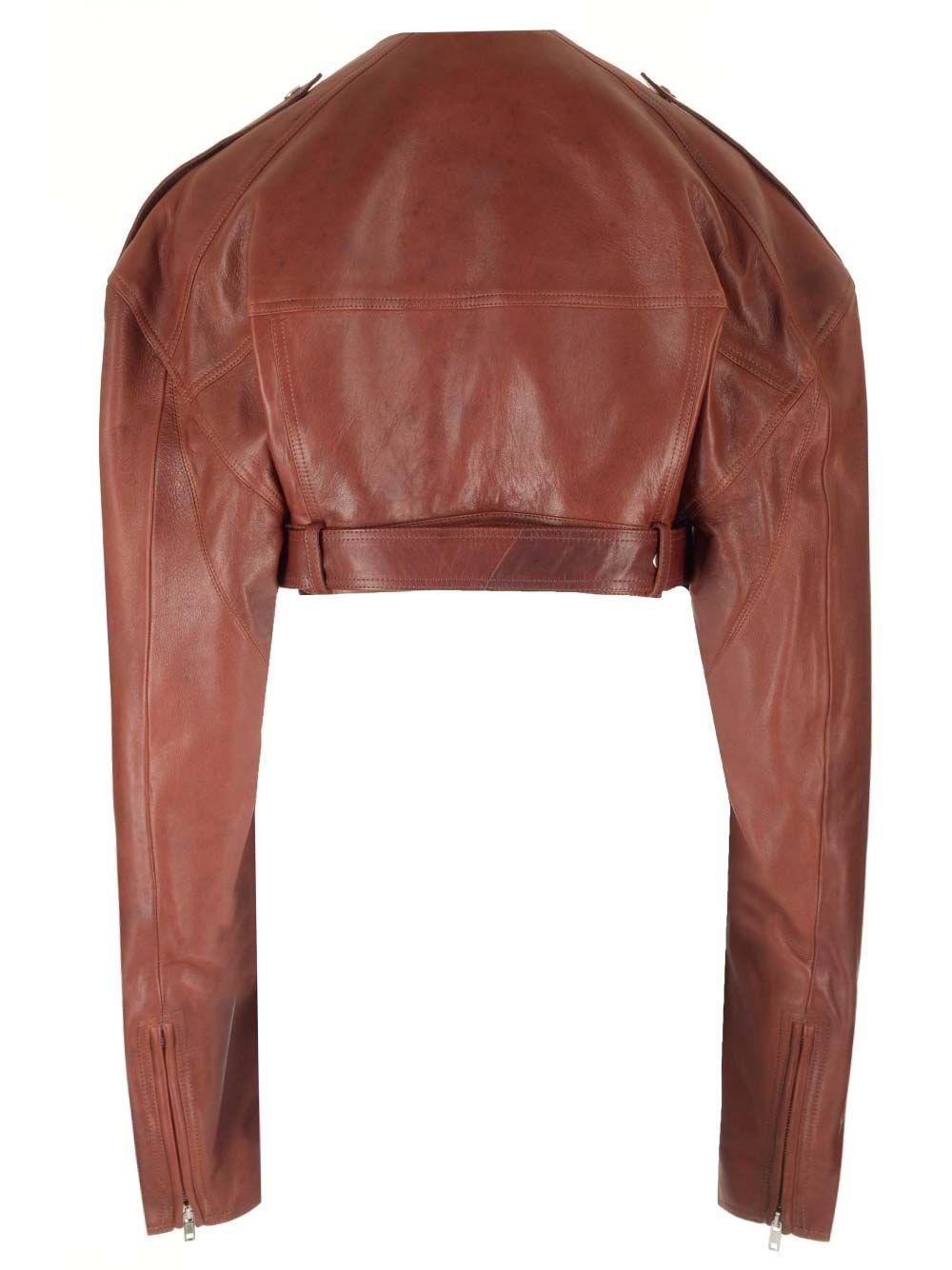Al Duca D'Aosta Rick Owens Giacca biker corta Nuovo