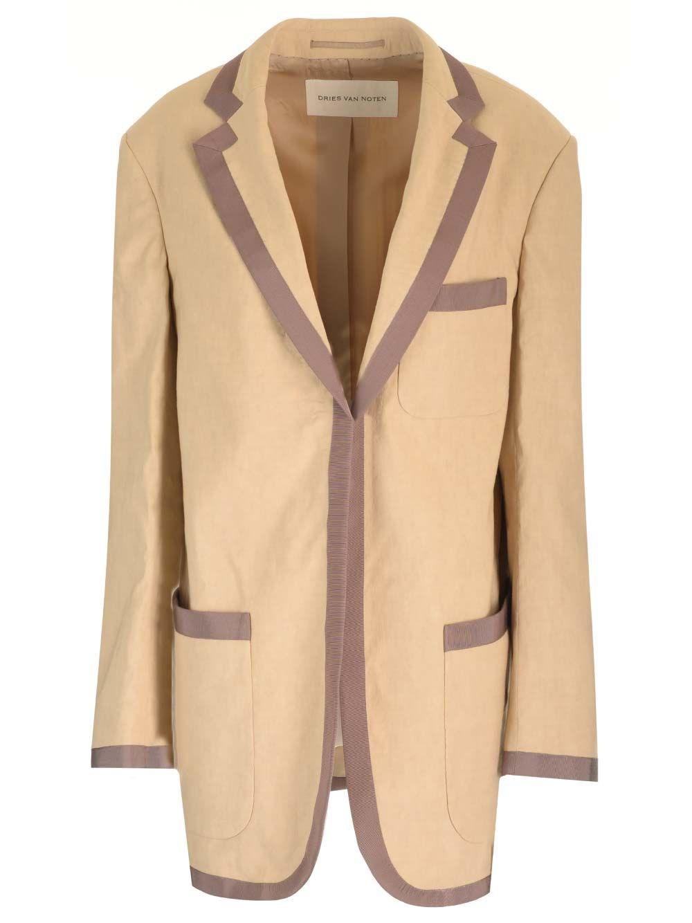 Al Duca D'Aosta Dries Van Noten Blazer in lino e cotone Spedizione Gratuita