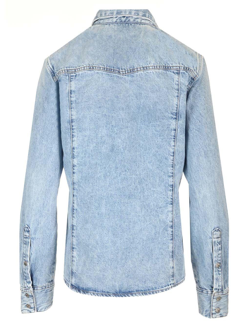 Al Duca D'Aosta Diesel Camicia western in denim Vendita