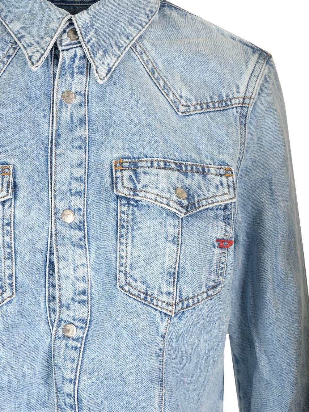 Al Duca D'Aosta Diesel Camicia western in denim Vendita
