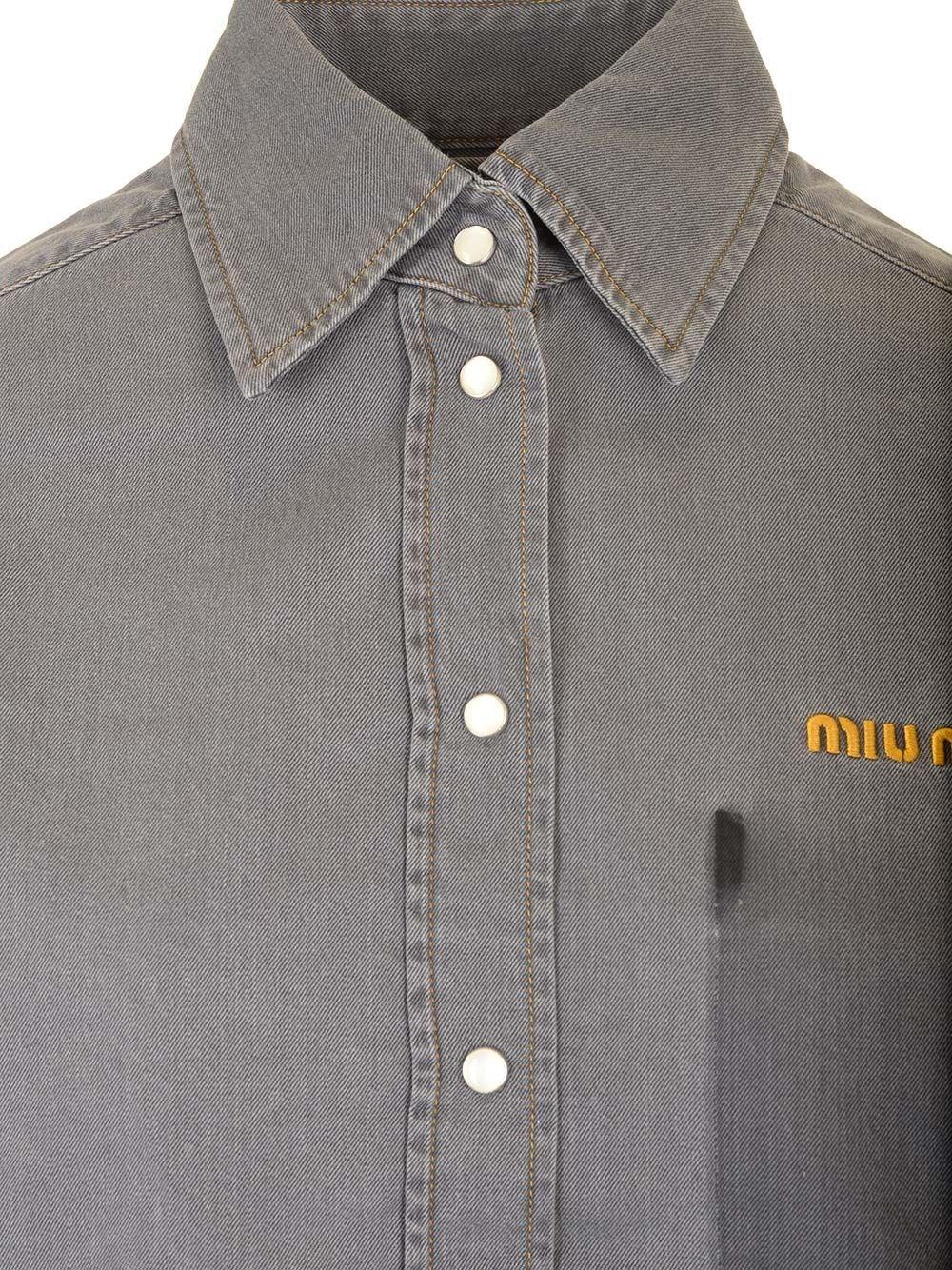 Al Duca D'Aosta Miu Miu Camicia in chambray Negozi Online