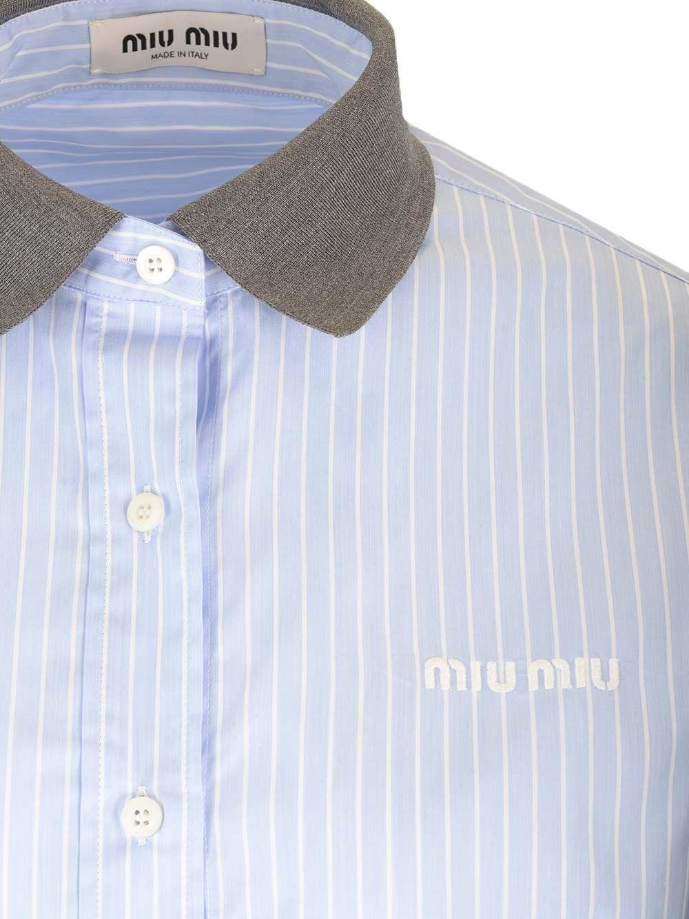 Al Duca D'Aosta Miu Miu Camicia in cotone a righe Novità