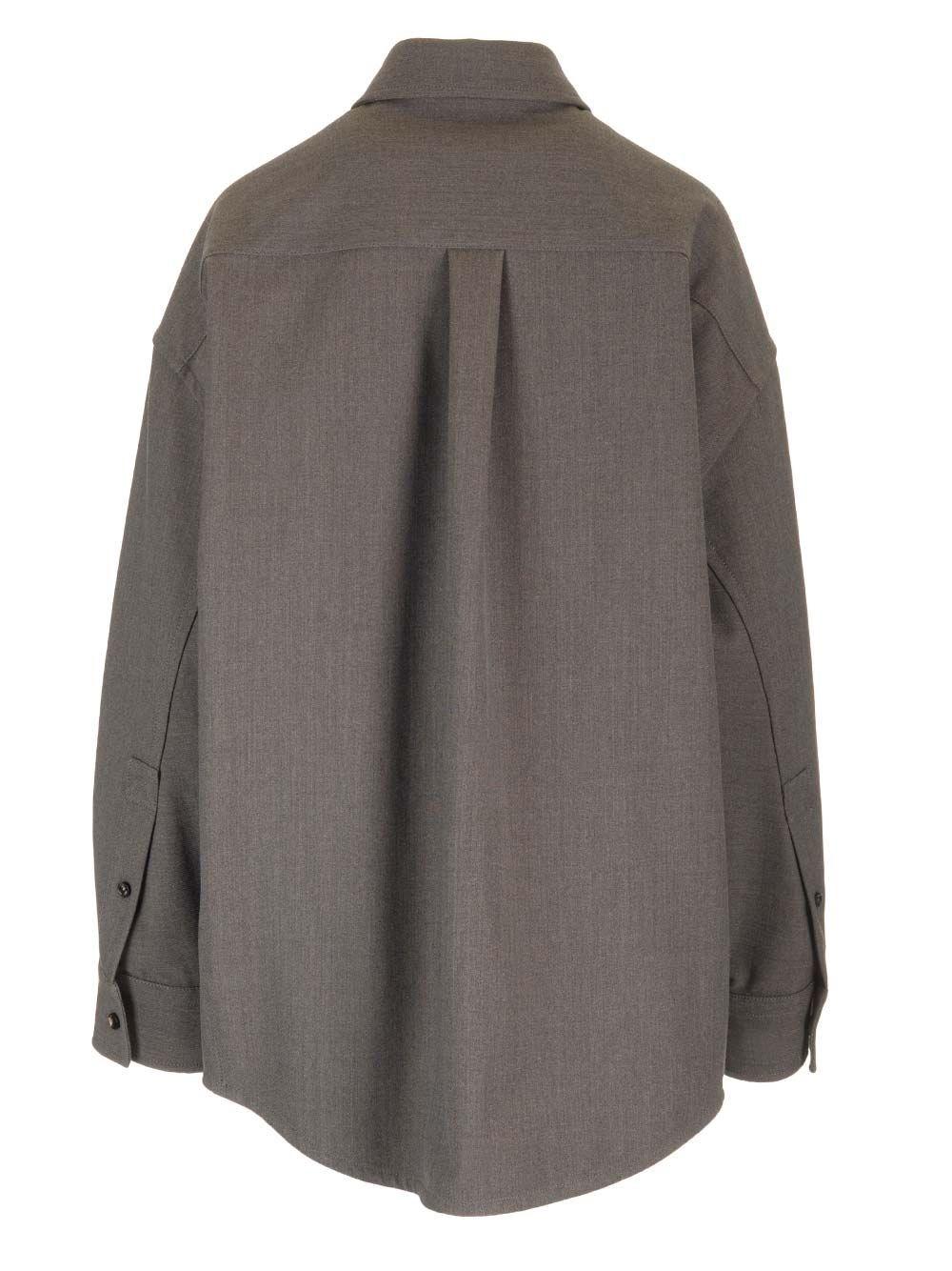 Al Duca D'Aosta Bottega Veneta Overshirt in lana leggera stretch Nuova
