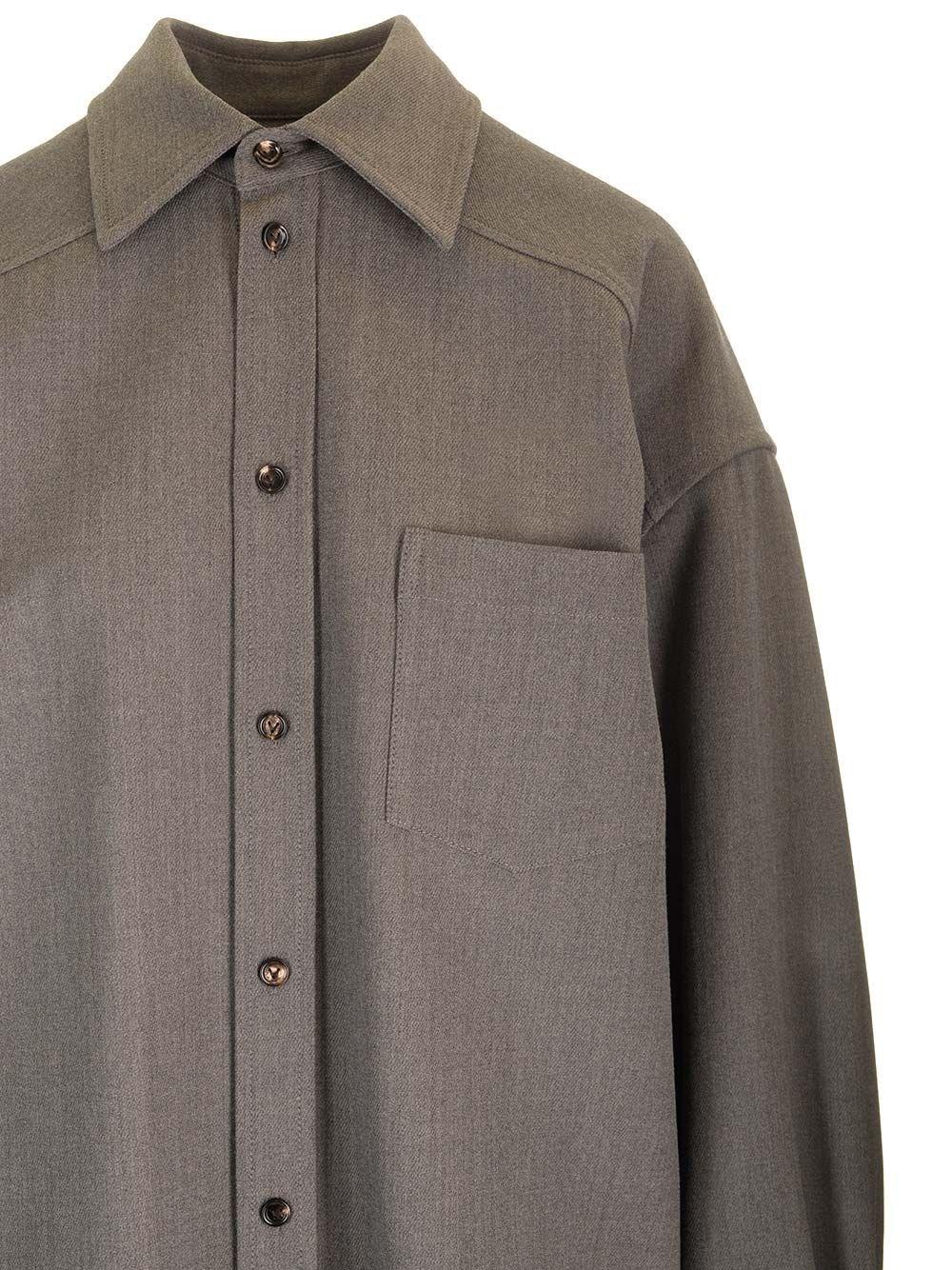 Al Duca D'Aosta Bottega Veneta Overshirt in lana leggera stretch Nuova